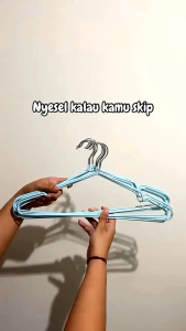 Gantungan Baju Stainlees Steel 10pcs Hanger Baju Dewasa Anti Karat Warna Pastel Gantungan