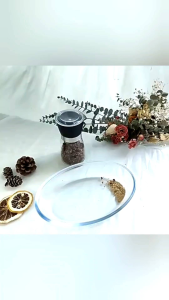 เครื่องบดเกลือพริกไทยแบบเป็นมิตรกับสิ่งแวดล้อม 180 มล. ขวดเครื่องเทศเครื่องบดพริกไทยดำด้วยมือ ขวดเครื่องเทศแก้ว