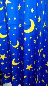 Gorden jendela bulan bintang kuning biru gorden pintu jendela free kawat roda