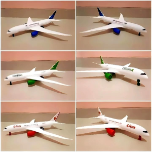 Mainan Miniatur Pesawat Terbang Garuda Indonesia Tanpa Baterai - Mainan Kapal Pesawat Terbang Rakit Airplane Edukasi Trasnportasi Kendaraan Udara Diecast Kado Hadiah Koleksi Anak Cowok Edukatif Toys