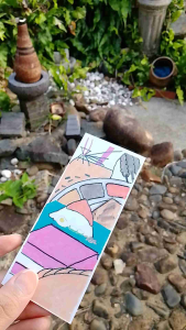 Aesthetic bookmark Malaysian local food design