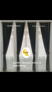 Gorden Jendela Blackout 24 Ring & Pintu Tirai