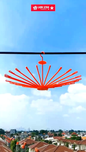 folding lion star hanger plastik gantungan baju tebal