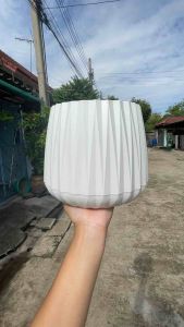 กระถางเบลล่า ทรงเพชร ขนาด 7 นิ้ว สมุด มี 5 สี กระถางต้นไม้ กระถางพลาสติก