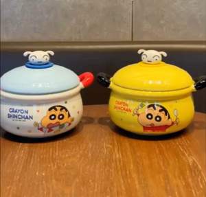 Bát Tô Ăn Mì/Cơm Canh -Thố Nắp Đa Năng Đựng Đồ Ăn Kèm Nắp Gốm Sứ Cao Cấp Hình Shin Tom & Jerry Dễ Thương [chính hãng]