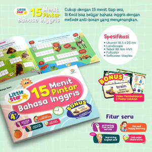 Buku Anak Little Star 15 Menit Pintar Bahasa Inggris Ziyad Books