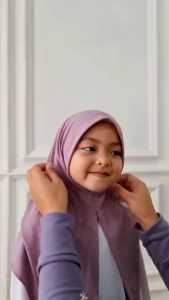 HIJAB SEGITIGA INSTAN ANAK JERSEY PREMIUM 2-7tahun