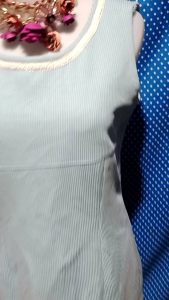 DRESS KUTUNG/SLEEVELESS BABY BLUE SERAT 136