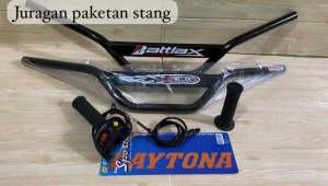 Stang trail paketan stang trail monster plat hitam+gas spontan 2tombol