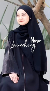 BAJU GAMIS ANAK TANGGUNG CRINKLE AIRFLOW SORAYA ABAYA MUSLIM TERBARU HITAM PUTIH