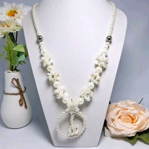 Kalung Hijab Fashion Etnik Mutiara Sintetis Terbaru