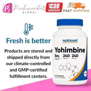 Nutricost Yohimbine HCl 5mg Extra Strength Fat Burner Capsules - 120 Count