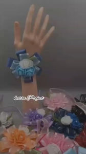 Charming Wrist Corsage 2 color combination flower for Bridesmaid Flower Girl Wedding Prom Anniversary all occasions DIY Flower Bracelet