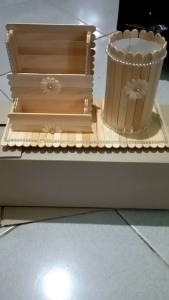 Tempat Serbaguna/Kerajinan kayu stik es krim/kwalitas kayu Bagus dan Rapih