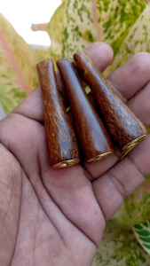 Pipa Once Kayu Gaharu Mini Asli Wangi Kalimantan 5 cm
