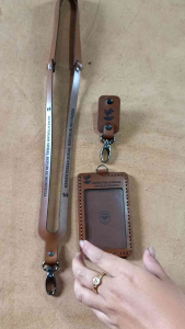 card holder kulit Dompet id card kulit gantungan id card kulit Lanyard kulit