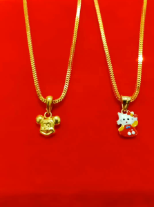 Kalung Anak Liontin Perak 925 Lapis Mas