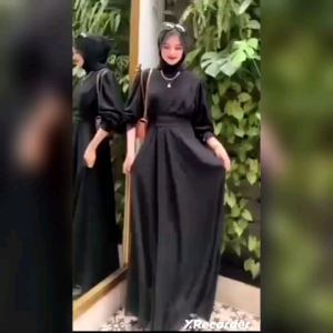 Gamis mewah/gamis polos/gamis jumbo/theressa dress M L XL