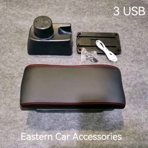 Car Armrest PROTON SAGA 2016-2024 Double Layer USB/TYPE-C Console Box Seat Organizer Storage