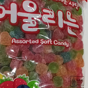 permen warna warni 1 kg/naraya assorted soft candy/permen jelly aneka rasa buah
