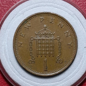 Koleksi koin kuno british lawas antik one New penny 1979