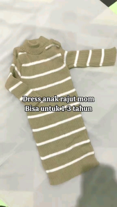 DERSS RAJUT SARUNG LENGAN PANJANG ANAK PEREMPUAN 1-3 TAHUN