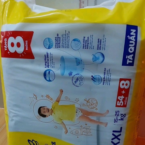 [Freeship] Tã quần em bé Unidry XXL54 kèm thêm 8 miếng Lm hoặc khăn ướt tùy đợt size XXL54 +8mieng (15kg đến 25kg) đã có tại shoptuongvy