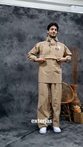 Jas Hujan Setelan Dewasa KANGAROO RAINCOAT Saku Anti Bocor Kantung Kangguru Mantel Tebal dan Kuat