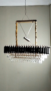 goodjayalighting lampu gantung crystal 35x80cm minimalis modern membuat ruangan jadi mewah estetik