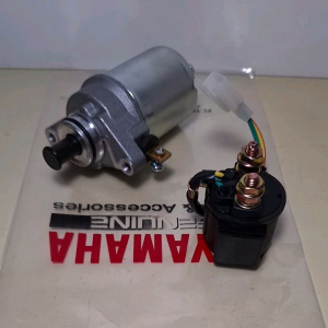 Paket Dinamo Starter Stater + Switch Bendik Starter untuk Motor Yamaha Fizr Sigma Alfa