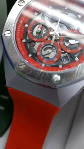 GROSIR TERMURAH!!!...Jam Tangan Pria Keren New AP CHRONOGRAPH Body Silver Strap Rubber Grade Super