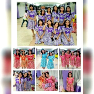 🌸ชุดทองกราวคอปกบัวเด็กย้อนยุค รอบอก 32-36 นิ้ว คอปกบัวแขนตุ๊กตาชายกระโปรงแต่งระบายลายดอก