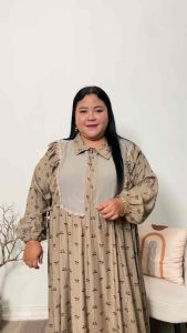 Gamis rayon super jumbo LD 140 muat bb 100 kg gamis oversize bahan rayon 5XL busui motif pita LD 140