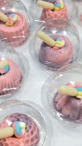 Mika Puding + Sendok Isi 50SET / Wadah Mika Pudding Kue Mochi Mufgin Cake / Cup Puding / wadah Mika Setengah Bola