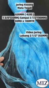 020 x 1 3/8" 2" 2 1/4" 2 1/2" 2 3/4" 3" 3 1/2" x 50MD x 180MTR Mata Tegak Fishing Net Jaring Pukat Tangsi Pukat Kaya