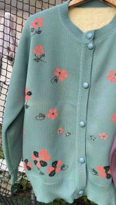 เสื้อกันหนาวคุณย่าคุณยาย บุขนด้านใน ผ้านุ่มๆใส่อุ่นๆหน้าหนาว