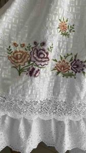 Mukena Premium bordir melati mawar katun bangkok