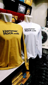 kaos distro pria lengan panjang/baju pria distro hammer rock/kaos motif simpel lengan panjang