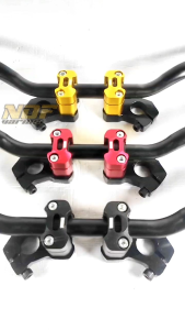 Stang Rzr Raiser CNC plus Bracket Dudukan Model Pisah Sonic 150r & Satria Fu Paket Komplit Satu Set Setang Stir pnp Honda Sonic 150r & Satria F 150