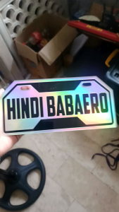 Hindi Babaero Customize Motor Plate 3mm acrilyc plate 4.25x9inches