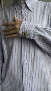 Evil eye button cuff