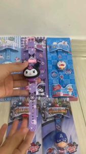 Đồng hồ đeo tay cho bé phát nhạc kèm đèn led. Đồng hồ labubu doremon hello kitty kuromi spiderman iron man captain Cinamorol Melody. Quà tặng trẻ em
