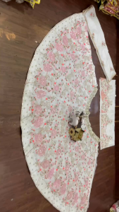 [PRE-ORDER] Semistitched Tabby Silk With Embroidered Lengha ( Delivery 10 Days )