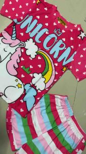 9-38kg bộ tay ngắn quần đùi bé gái  thun lạnh 3D mềm mịn mát siêu bền đẹp 111