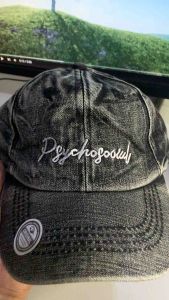 Topi Washing Dewasa Bordir Psychoshoul dengan Bahan Denim Berkualitas