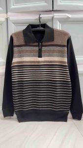 เสื้อกันหนาวไหมพรมผู้สูงอายุคอกระดุม