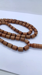 Kalung Tasbih Kayu Setigi Santegi Laut Motif Marjan Fs086