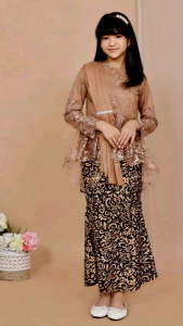 Set Kebaya Anak Aurora Selendang Modern Kebaya Wisuda Setelan Kebaya Modern