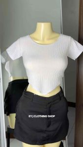 BUY 1 + GET 2 FREE (3PCS) ERRIE Basic Scoop Neck Top For Women Womenswear Lady Comfort Blouse Short Sleeve
