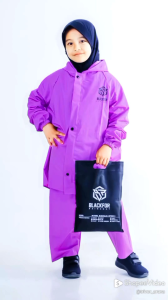 jas hujan anak anak karakter jas hujan BLACKFOR Anak bahan tebal anti bocor